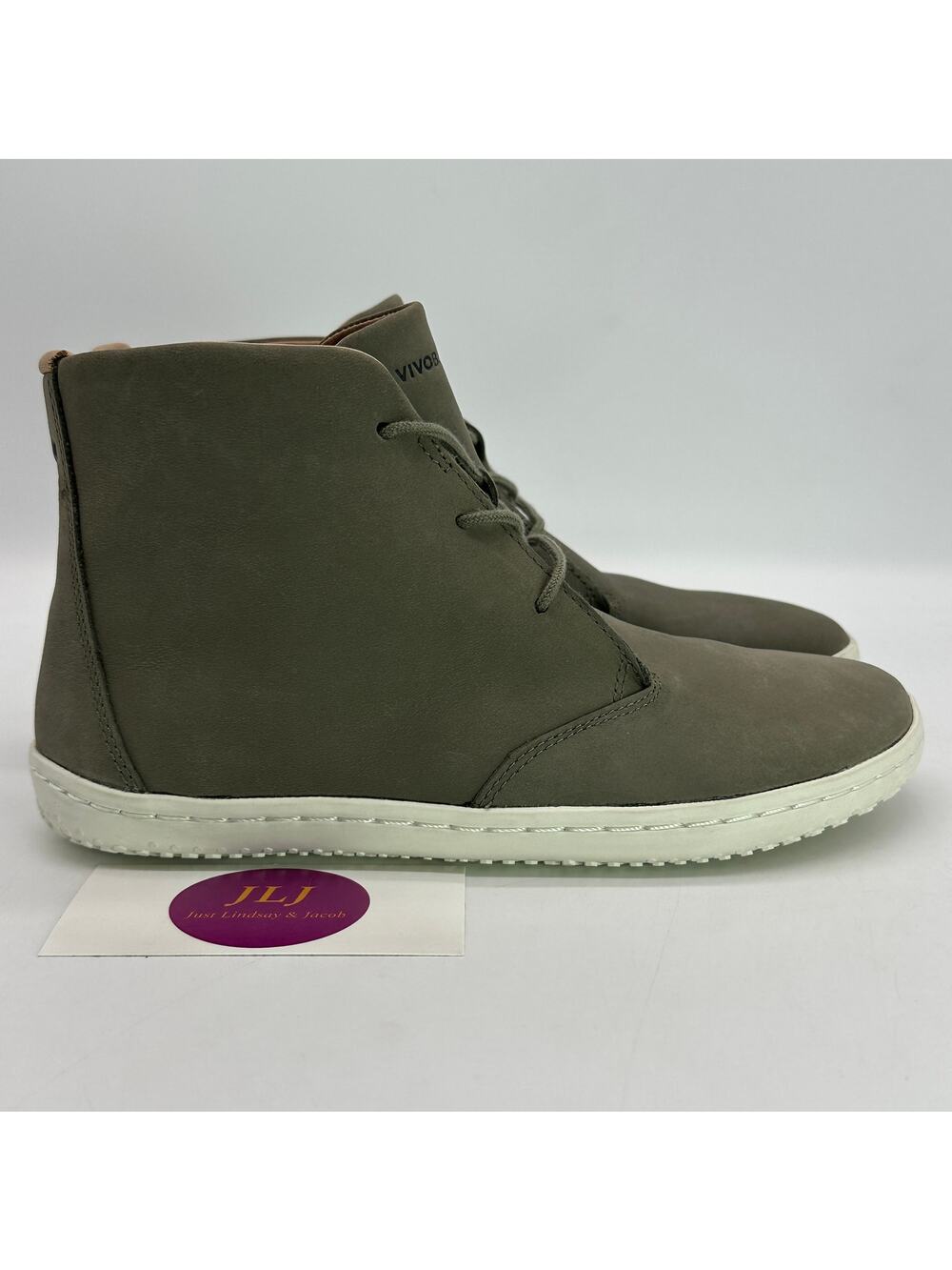 Vivobarefoot Women's Gobi III Dusty Olive Leather Barefoot Shoes Size 35